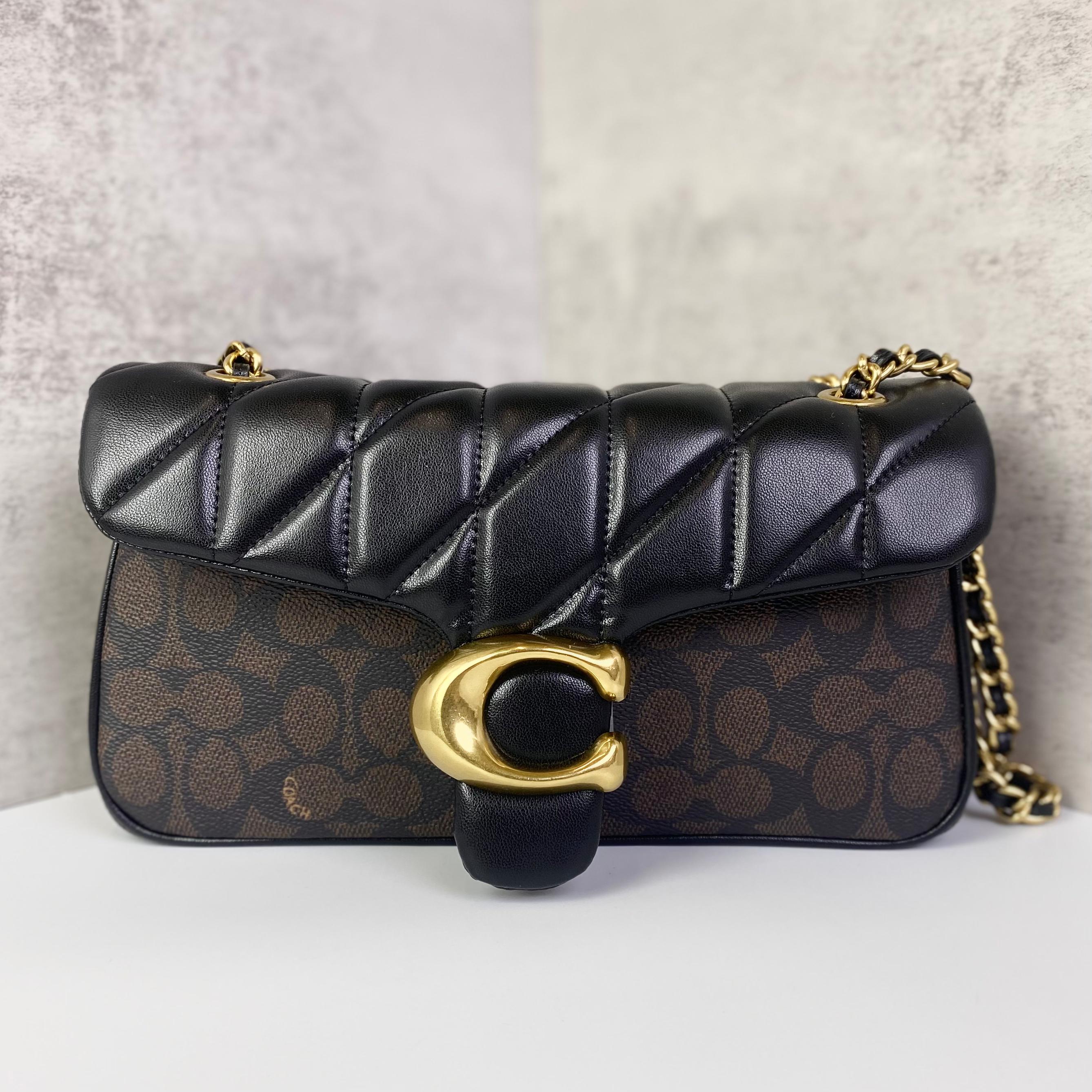 Túi Coach Tabby 26 Shoulder Quilting Canvas DS Black/Gold