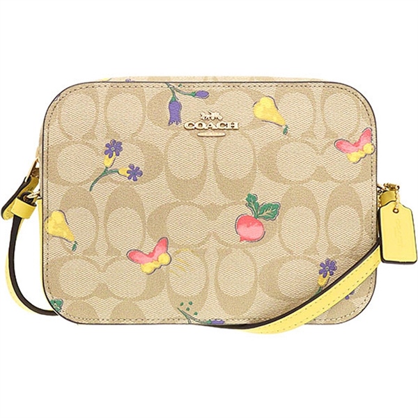 Túi Coach Mini Camera Bag In Signature Canvas With Dreamy Veggie Print DS L.Brown