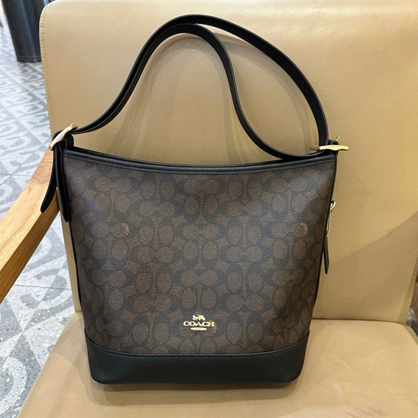 Túi Coach Jude Duffle Bag In Signature Canvas DS Gray/Black
