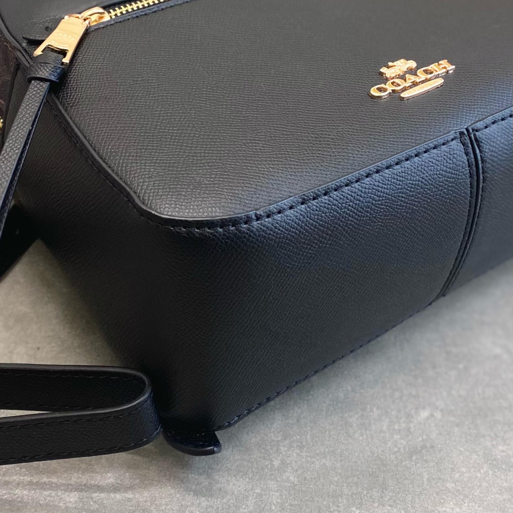 Balo Coach Jordyn Backpack DS Black/Brown - 26.5x31x9.5cm