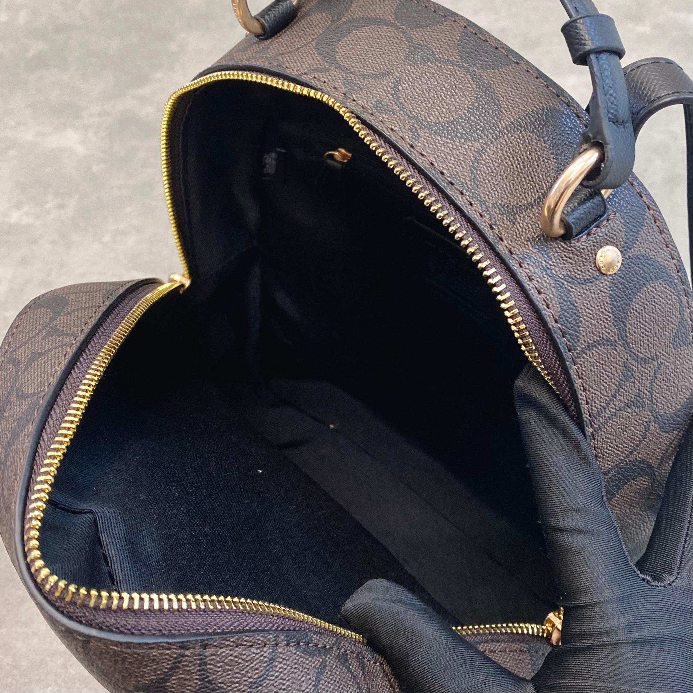 Balo Coach Jordyn Backpack DS Black/Brown - 26.5x31x9.5cm