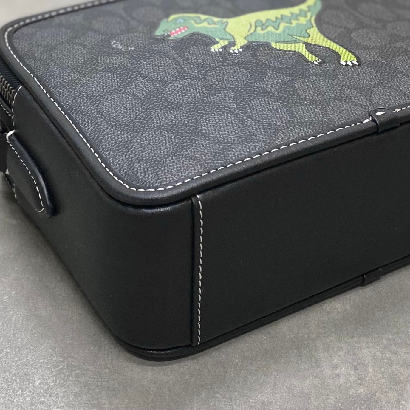 Túi Coach Charter 24 In Signature Canvas With Rexy DS Black/Grey -