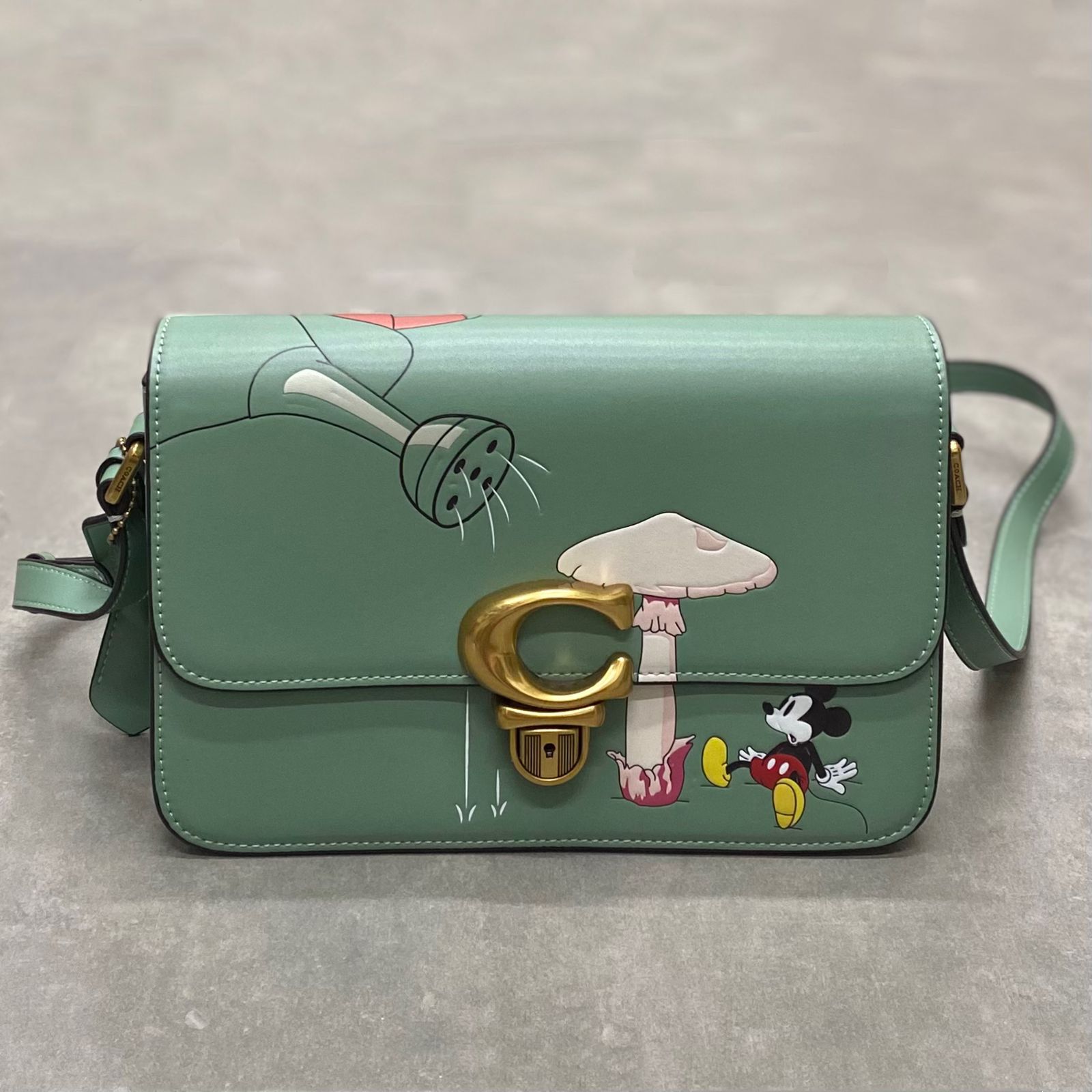 Túi Coach x Disney Studio Shoulder Bag With Mickey Mouse DS Green