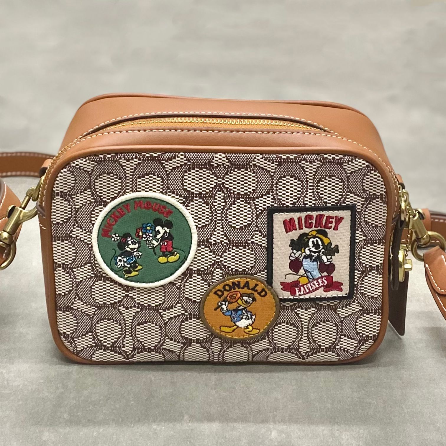 Túi Coach x Disney Rectangular Men's Crossbody Bag DS Brown