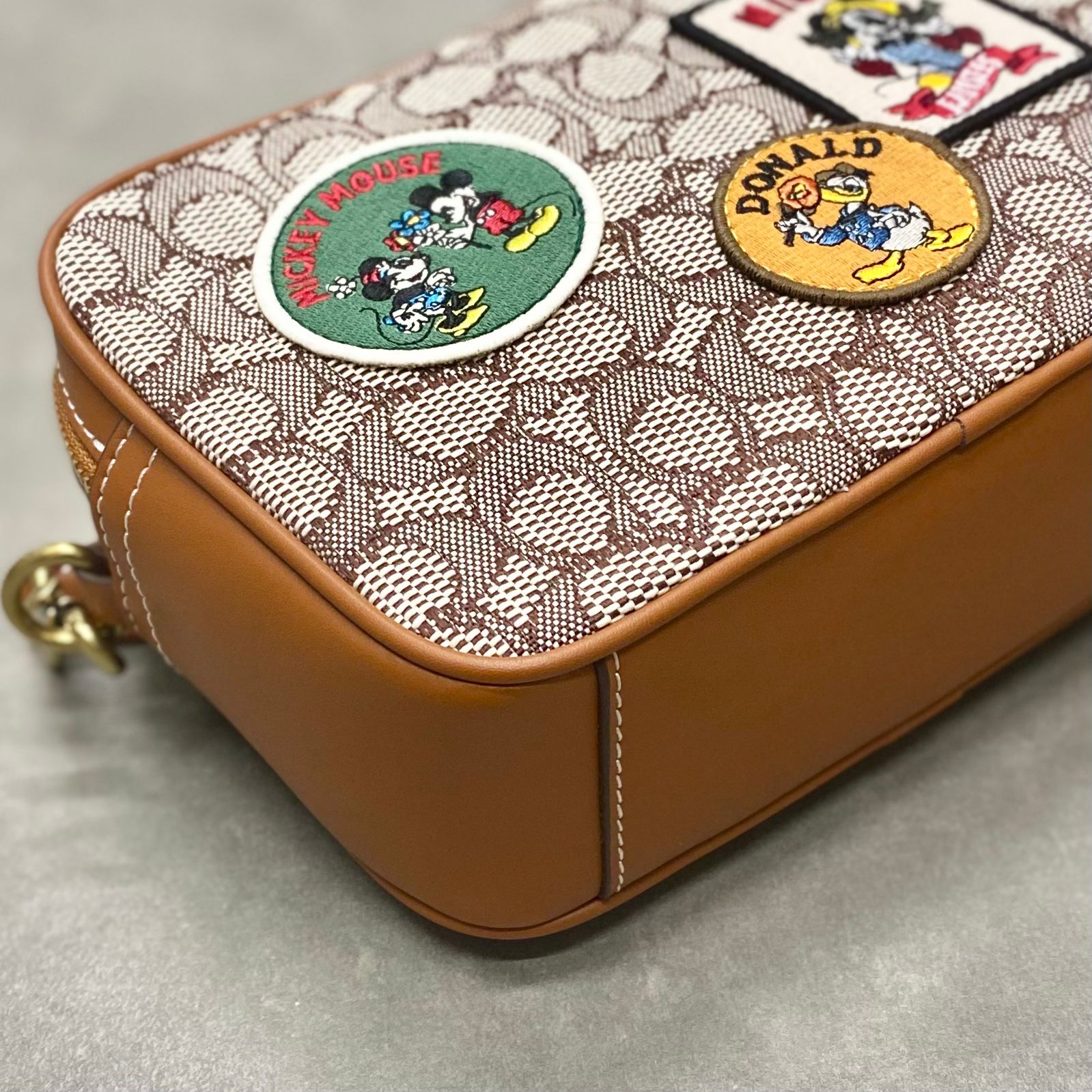 Túi Coach x Disney Rectangular Men's Crossbody Bag DS Brown